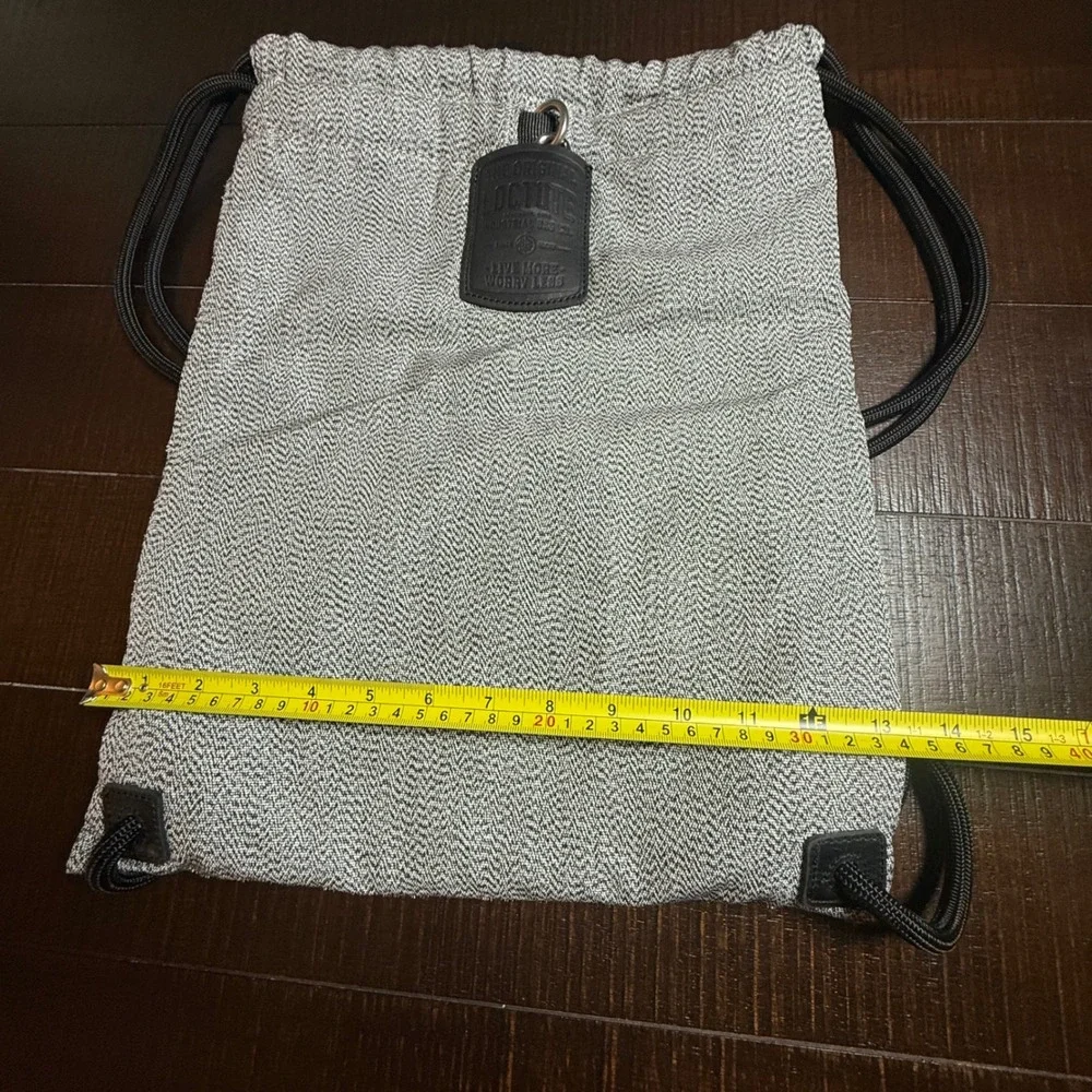 Loctote Original Flak Sack Anti-Theft Drawstring Backpack Gray Theft-Resistant